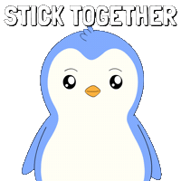 Team Stick Together Sticker by Pudgy Penguins