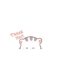 sanahuynh cat thank you thanks mouse Sticker