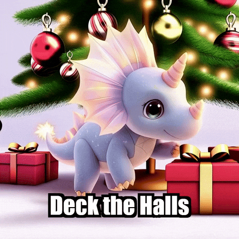 Deck The Halls Christmas GIF by Divineasaur