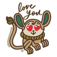 In Love Heart Sticker by JIM Weaver Designs