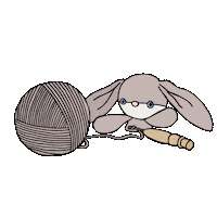 Bunny Crochet Sticker by A la Sascha