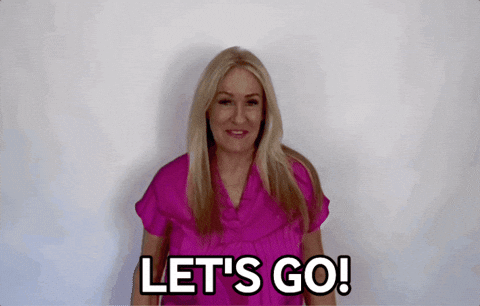 Happy Lets Go GIF by Vikki Downey