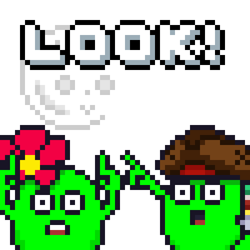 Look Pointing Sticker by Potatoz by 9GAG