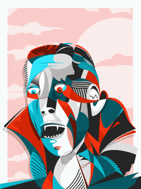 Dual_Streets illustration halloween monster vampire GIF