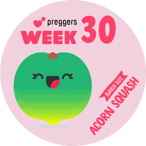 Acorn Squash Baby Sticker by Preggers