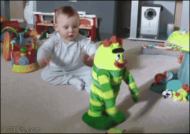 sysads giphyupload baby crazy clown GIF