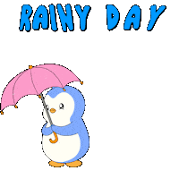 Raining Rainy Day Sticker by Pudgy Penguins