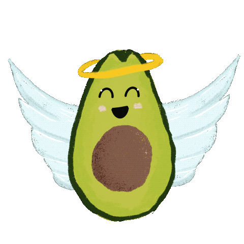 SchNaomi angel avocado happyavocado flawsomely Sticker