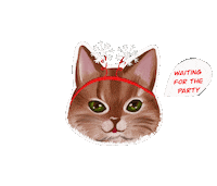 Cat Party Sticker