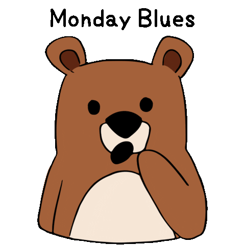 Sad Blue Bear Sticker by KeaBabies