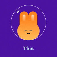 SolunaApp smile yes bunny nod GIF