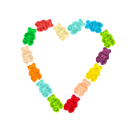 Gummy Bears Heart Sticker by Albanese Candy