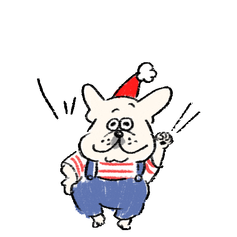 Dog Christmas Sticker