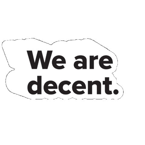 Wearedecent Sticker by decentpackaging