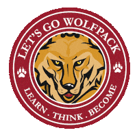 University Wolf Sticker by AUK