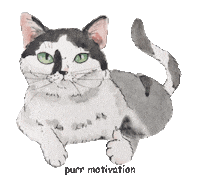 purrmotivation cat good ok great Sticker