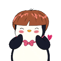 Blushing In Love Sticker by Pudgy Penguins