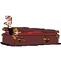 vampire coffin Sticker