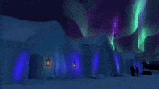 northern lights snow GIF by Hallmark Channel