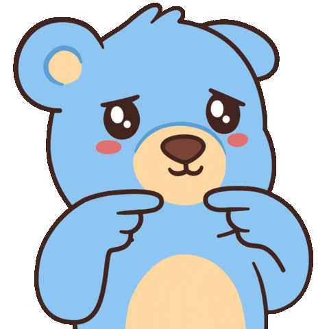 Sad Blue Bear Sticker by BEARISH
