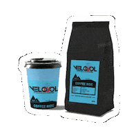 Coffeebag Sticker by Velosol Cycling