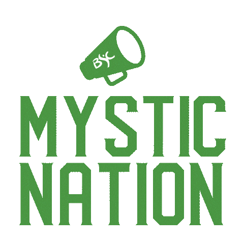 Megaphone Go Green Sticker by BismarckStateCollege