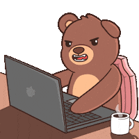 Working Locked In Sticker by BEARISH
