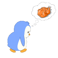 Hungry Penguin Sticker by Pudgy Penguins