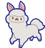 Happy Alpaca Sticker by Ng Khai Hong