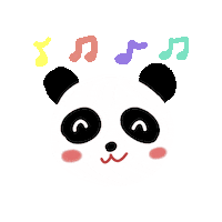 Excited Panda Sticker