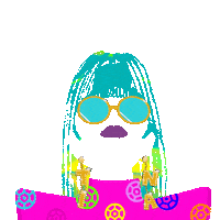 Style Glasses Sticker