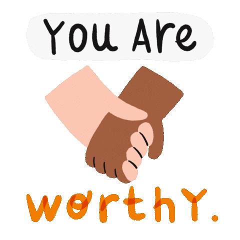 Husnaghniya love yourself affirmation worthy you are worthy Sticker
