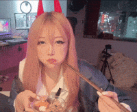 Cute Girl Eating GIF