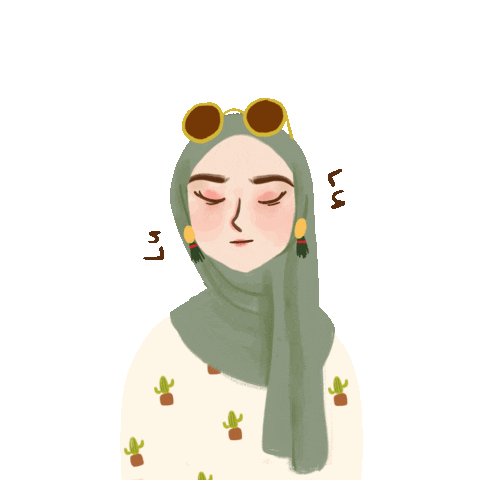 Girl Blink Sticker
