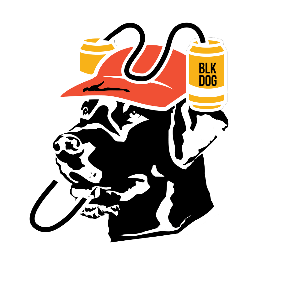 blackdogdesigns giphyupload beer hat beer dog blkdog Sticker