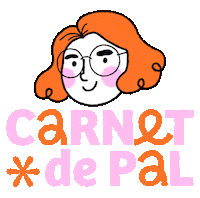 Pink Orange Sticker