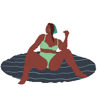 Girl Chilling Sticker