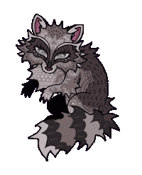 Raccoon Tail Wagging Sticker