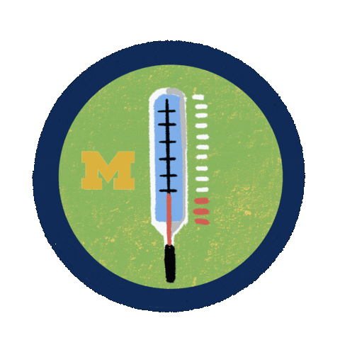 Michigan Football Mask Sticker by University of Michigan