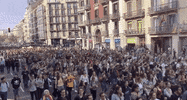 barcelona protest catalan GIF