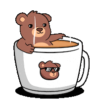 Good Morning Coffee Sticker by BEARISH