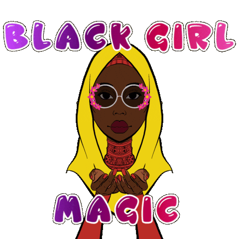Brown Skin Girl Stars Sticker by RS