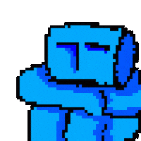 jm_020827 sad pixelart blue crying Sticker