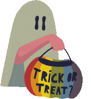 Trick Or Treat Art Sticker by Tibolt