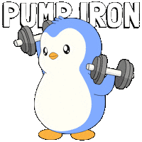 Workout Working Out Sticker by Pudgy Penguins