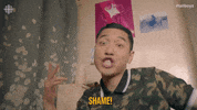 TallBoyz yelling bathroom toilet shame GIF