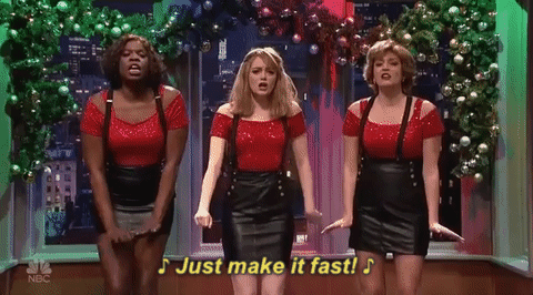 just make it fast emma stone GIF by Saturday Night Live