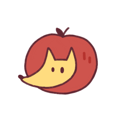 apple_fox23 giphyupload cute 可愛 applefox Sticker