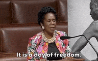 Sheila Jackson Lee Juneteenth GIF by GIPHY News