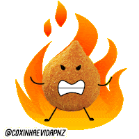 Coxinhaevida fire anger fogo coxinha Sticker